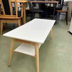 【リサイクルショップ ピカソ 小松原】🪵✨アイリスオーヤマ 折り畳みセンターテーブル【FCT-900T／ナチュラル×ホワイト】✨🌿★1719★の画像