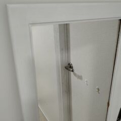 全身姿見、全身鏡、ミラー、ホワイトの画像