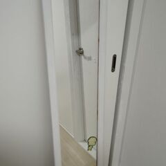 全身姿見、全身鏡、ミラー、ホワイトの画像