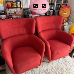 IKEA オスカルスハムン　1人掛けソファー　二つの画像