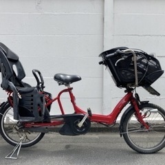 【電動自転車・要修理】ブリジストン アンジェリーノ 赤色 3人乗(ブリヂストン BRIGESTONE Angelino 3段ギア レッドカラー RED)の画像