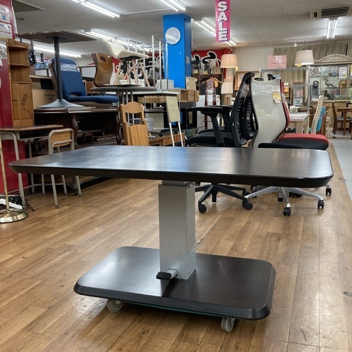 S781 ⭐ NITORI ニトリ 昇降式ダイニングテーブル コラボ120DT DBR 高さ56-73cm USED