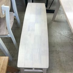 【ジャングルジャングル石津店】NITORI ニトリ ダイニングセット ダイニングテーブル スタディーS120 ダイニングチェア 椅子2脚 ベンチ クリーニング済み 堺市 石津の画像