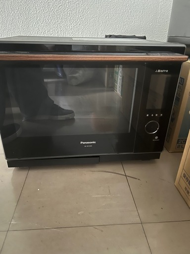 ❗️希望最高値下げ価格五万円！パナソニック オーブンレンジ スチーム ビストロ 最高峰モデル 30L 2段おまかせグリル 高精細・64眼スピードセンサー 時短料理 スマホ連携 ブラック NE-BS1600-K ジャンク品