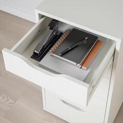 IKEA 木製キャビネットALEX （ホワイト）の画像