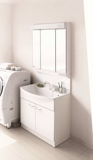 PanasonicエコAWE洗面化粧台三面鏡LED照明W750新品未使用品