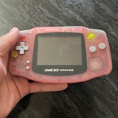 ゲームボーイアドバンス ミルキーピンク？ 中古 ゲームカセット付き 動作確認済みの画像