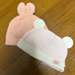ベビー耳付き帽子　4個セットの画像