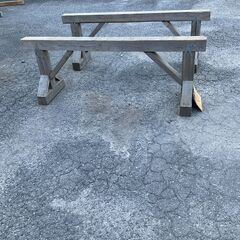 木製 手作りウマ 2脚セット長め ①の画像