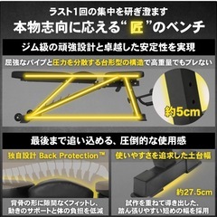 【定価約半額】トレーニング折りたたみベンチ(STEADY)の画像