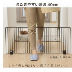 ペットフェンス ペットゲート  幅60×高さ40cm　ブラウンの画像