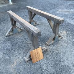 木製 手作りウマ 2脚1セット短め ②, ③の画像