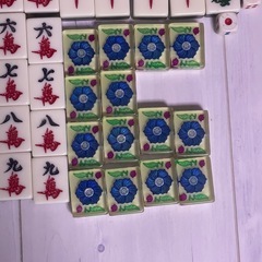 中国　香港　ジャンボ麻雀牌セット　麻雀牌　特大　麻雀セット　特大サイズの画像