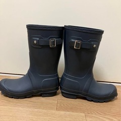 HUNTER ショートレインブーツ　ネイビー　UK3の画像