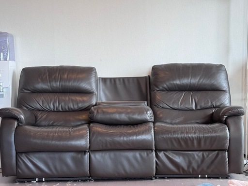 ニトリ　電動ソファー　リクライニング　合皮　3人掛け
