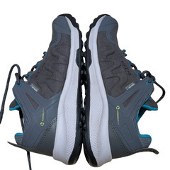 【KEEN】レディース EXPLORE WP トレッキングシューズ 24cm グレー×ターコイズの画像