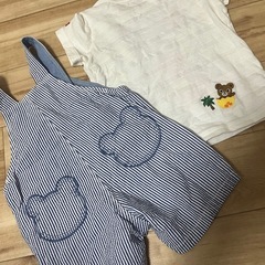 MIKI HOUSE✨オーバーオール✨Tシャツセット✨セットアップ✨の画像
