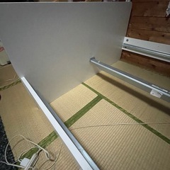 ダブルベッド　ダブルベッドフレーム　ベッド　IKEA 白　の画像