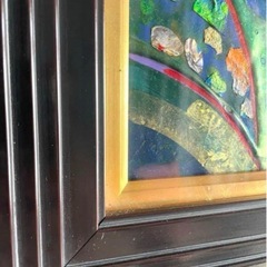 美術品 アート作品 抽象画　ゴールド　アンティーク雑貨　昭和レトロ　絵画　開運の画像