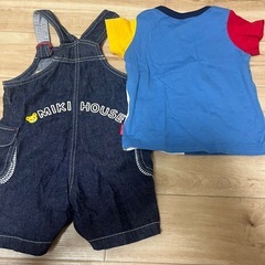 miki HOUSE✨上下セット✨セットアップ✨オーバーオールTシャツセット✨の画像