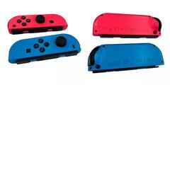 186000 ジャンク品 Nintendo Switch ジョイコン ＆ グリップ HAC-001  ブラック ネオンレッド ブルー ３点まとめ売り [0000000001898]の画像