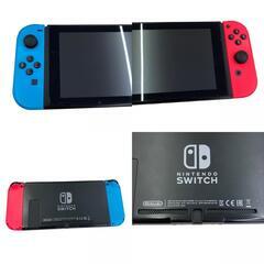 186000 ジャンク品 Nintendo Switch ジョイコン ＆ グリップ HAC-001  ブラック ネオンレッド ブルー ３点まとめ売り [0000000001898]の画像