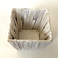 【美品】フラワーアレンジメント　カゴ　花器　小物入れ　の画像