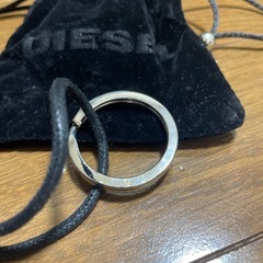 DIESEL ディーゼル キーリング ホルダー メタルシルバーの画像