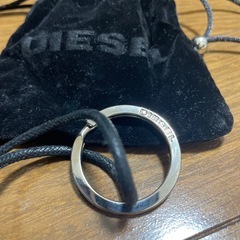DIESEL ディーゼル キーリング ホルダー メタルシルバーの画像
