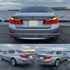 159万　ＢＭＷ ５シリーズ ５３０ｉ　ラグジュアリー　　ブラックレザー　ソフトクローズ　ベンチレーションシート　アクティブクルーズ　電動シート　シートヒーター　シートマッサージ　電動トランク　インテリジェントセーフの画像