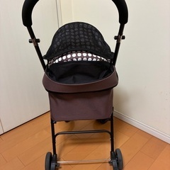 ペット用カート　折りたたみ式　後輪ブレーキ付き　小型犬用の画像