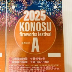 鴻巣花火大会協賛席A区分チケット4枚の画像