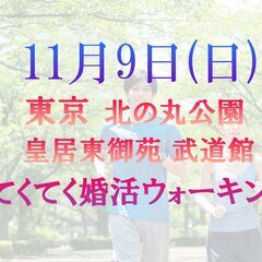 てくてく婚活ウォーキング in 武道館 北の丸公園 皇居東…