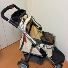 ペット用カート3輪タイプ　折りたたみ式　後輪ブレーキ付きの画像