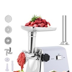 Hanchen ミンサー ミンチ機プレート付き 肉ひき/野菜/みじん切り 電動式の画像