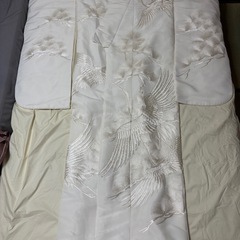 鶴・松　刺繍入り　白無垢 結婚式　衣装　花嫁　正絹の画像