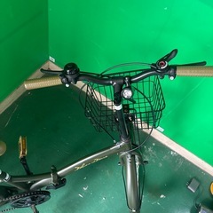 オリーブグリーン 折りたたみ自転車の画像
