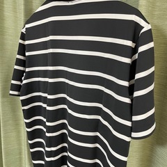 Nike ナイキ　ゴルフ　DRI-FIT ポロシャツ　XLサイズ　ボーダー　黒　ブラック　ナイキゴルフ ゴルフウェア ポロシャツの画像