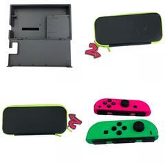 186000 現状品 セット♪ Nintendo Switch リングコン ジョイコン コントローラー HAC-001 HAC-022   ネオンレッド グリーン 10点まとめ売り [0000000001909]の画像