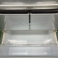 633 アクア　大型冷蔵庫　自動製氷付　家庭用　5ドア　400L 保証込みの画像