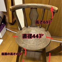 椅子とテーブル(天板無し)の画像