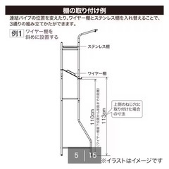 ニトリ ランドリーラック 洗濯機収納棚の画像