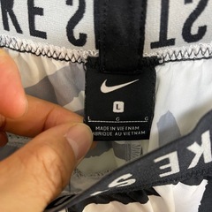 NIKE ナイキ PX ショート ハーフパンツ ショートパンツ 総柄 白黒　サイズL   NIKE ナイキ ハーフパンツ の画像
