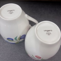 Ungaro ウンガロ ビンテージ フルーツ柄 コーヒーカップ 2個セットの画像