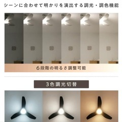 シーリングファン白新品未使用の画像