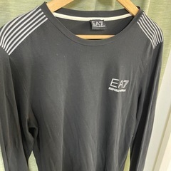 EMPORIO ARMANIエンポリオアルマーニ　長袖カットソー EA7サイズM  ロンT 長袖Tシャツ ブラック ARMANIの画像