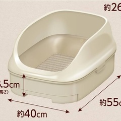 猫ケージ・デオトイレ（専用シート・専用猫砂付き）の画像