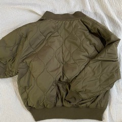 リバーシブル MA-1風 ブルゾン カーキ ジャケットの画像