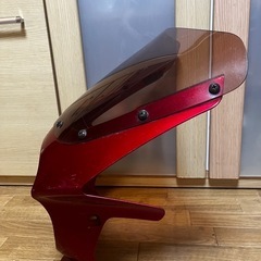 車種不明★バイク用 ビキニカウル スクリーン カウリング 風防 キャンディレッドの画像