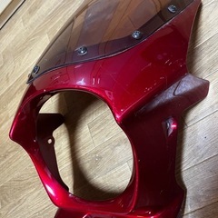 車種不明★バイク用 ビキニカウル スクリーン カウリング 風防 キャンディレッドの画像